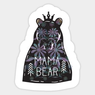 Family shirt, Mama Bear Floral Matching Family, Gift and Decor Idea Sticker